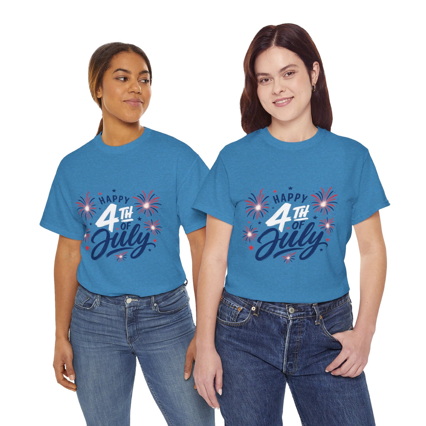 Happy 4th of July fireworks T-Shirt | Independence Day graphic tee