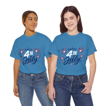 Happy 4th of July fireworks T-Shirt | Independence Day graphic tee
