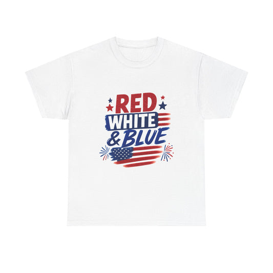 Red White & Blue Graphic Tee | American Flag Fourth of July Shirt