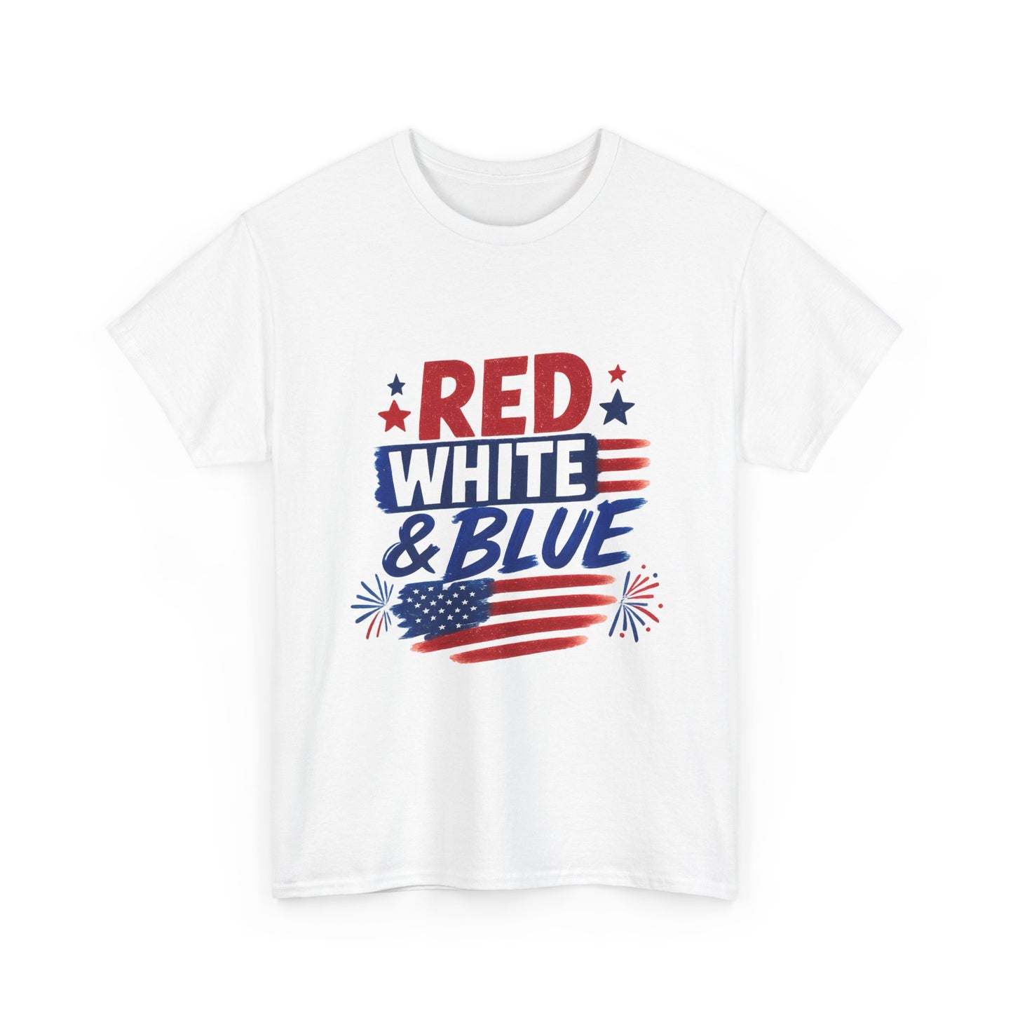 Red White & Blue Graphic Tee | American Flag Fourth of July Shirt